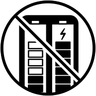 Non mischiare l'icona di sicurezza delle batterie usate e nuove