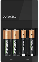 Caricabatterie Duracell AA e AAA