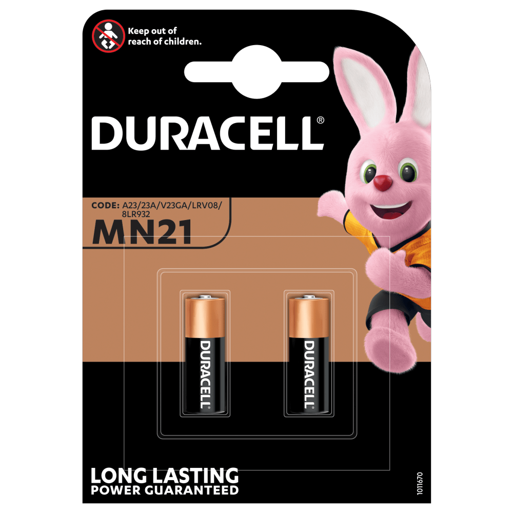 Batterie Duracell speciali alcaline MN21 taglia 12V in confezione da 2 pezzi