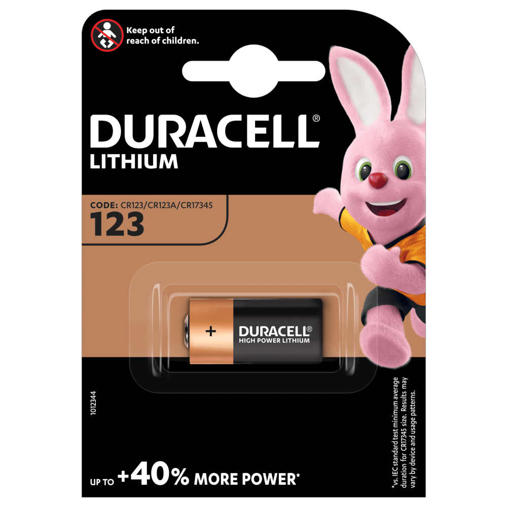 Batteria al litio 123 ad alta potenza Duracell 3V
