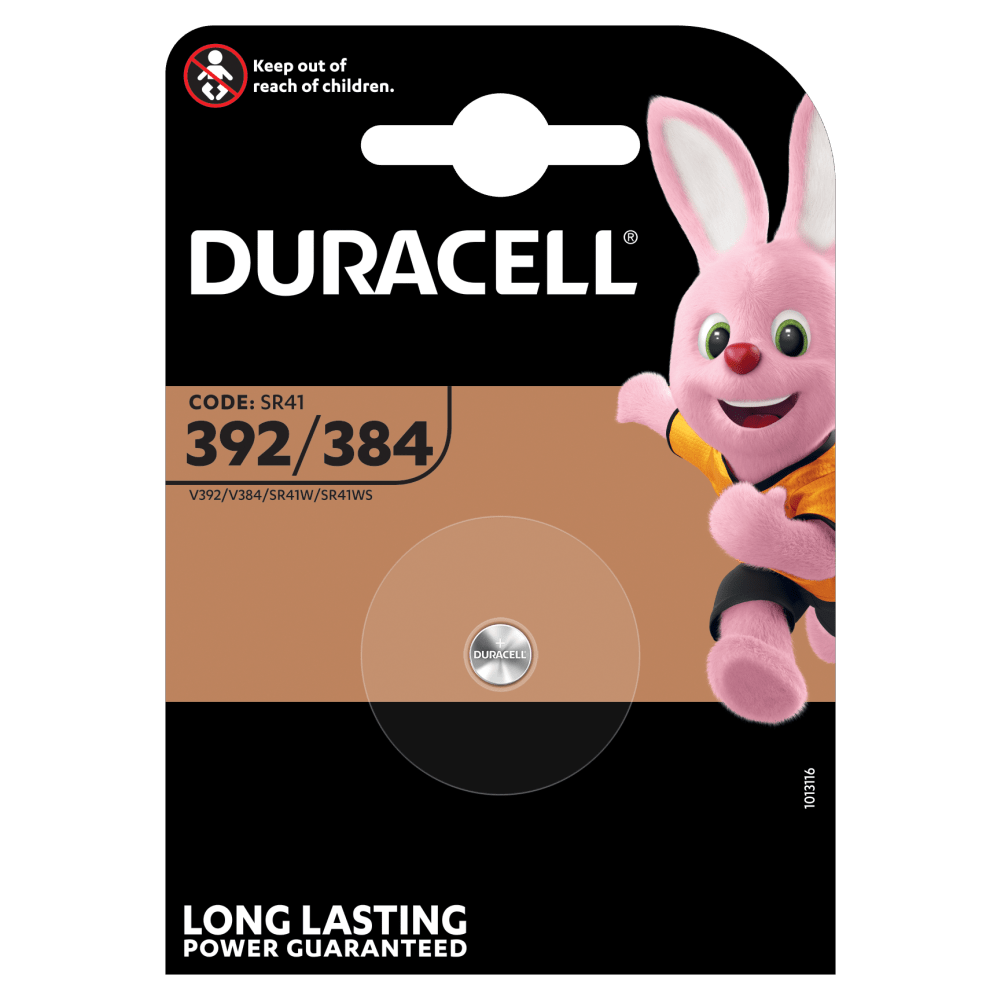 Batteria per monete Duracell con ossido d'argento 392/384