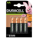 Batterie AA ricaricabili Duracell 2500mAh Confezione da 4 pezzi