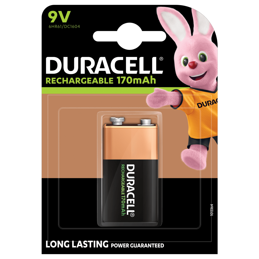 Batterie Duracell ricaricabili da 9 V 170 mAh