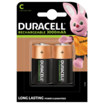 Batterie Duracell ricaricabili di taglia C 3000mAh in confezione da 2 pezzi