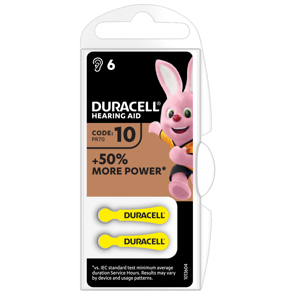 Batterie per apparecchi acustici Duracell misura 10