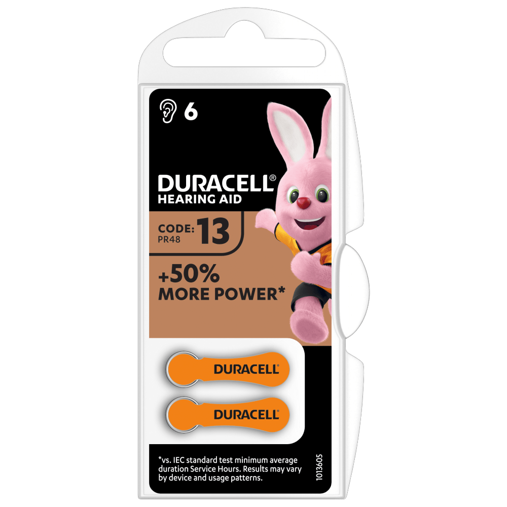 Batterie per apparecchi acustici Duracell dimensioni 13