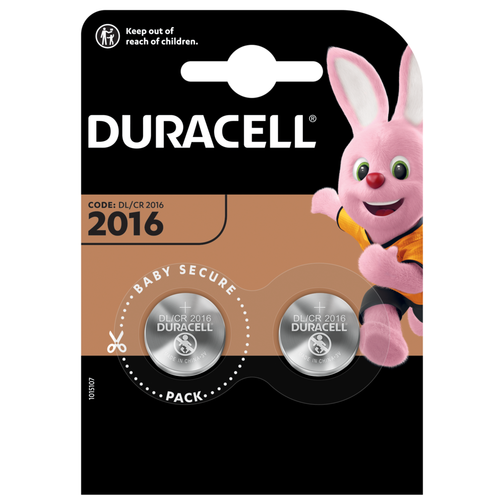 Batterie Duracell Specialty Lithium Coin 2016 Confezione da 2 pezzi